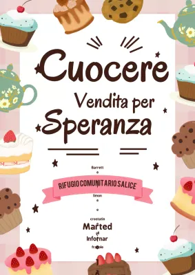 Annuncio di vendita di dolci retrò rosa