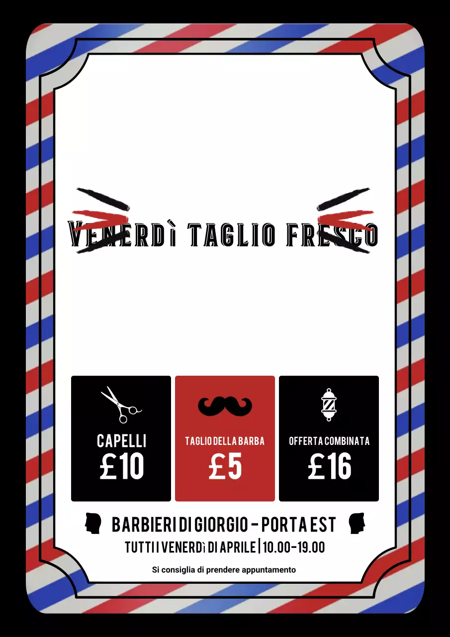 Promozione Barbiere Classico Rosso