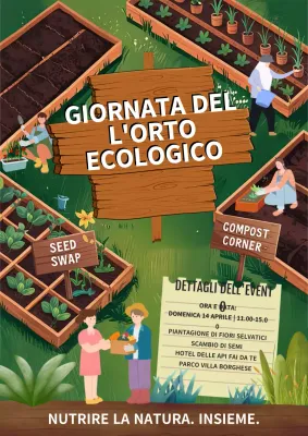 Evento in giardino rustico verde