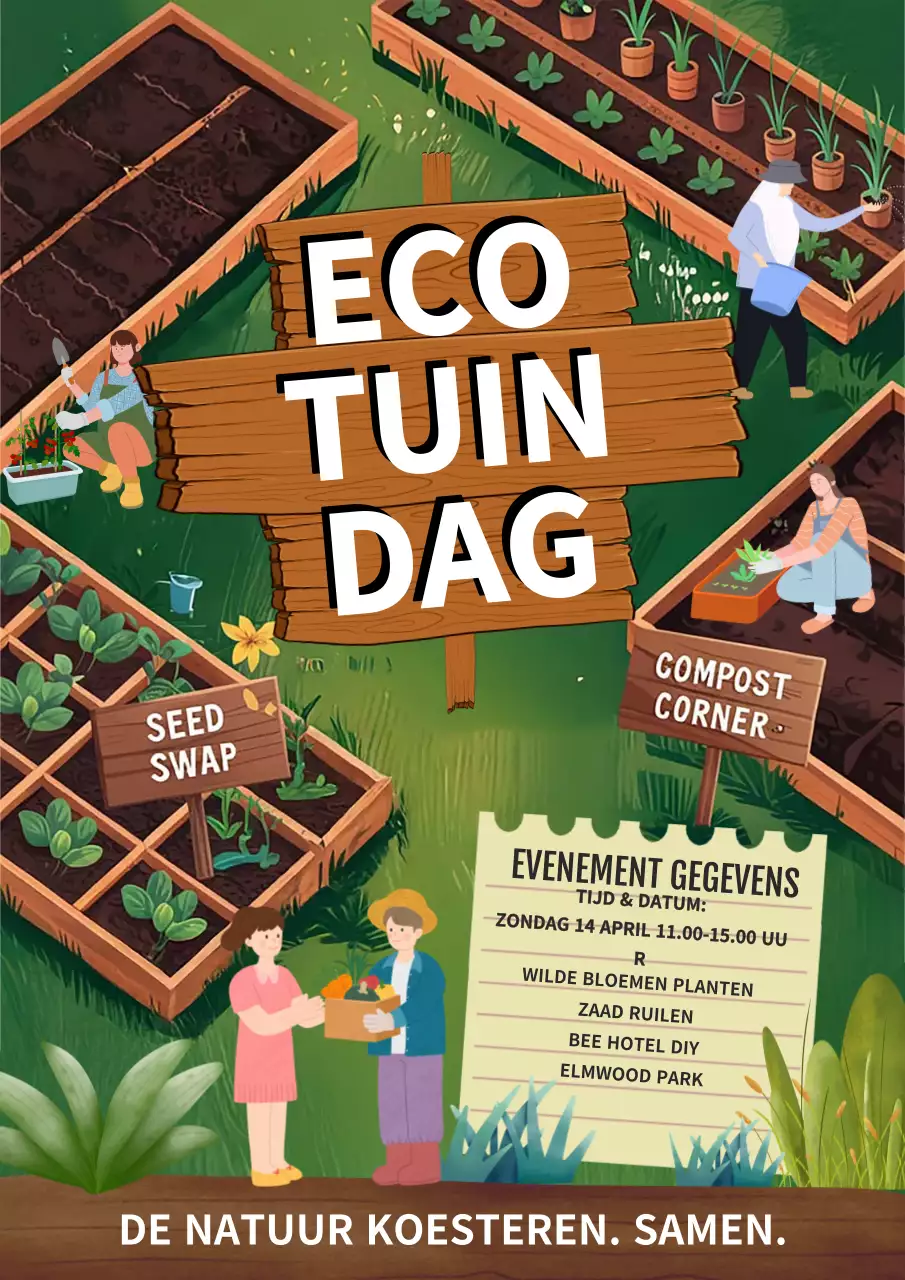 Groen Rustiek Tuinevenement