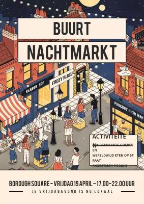 Blue Retro Markt Evenement