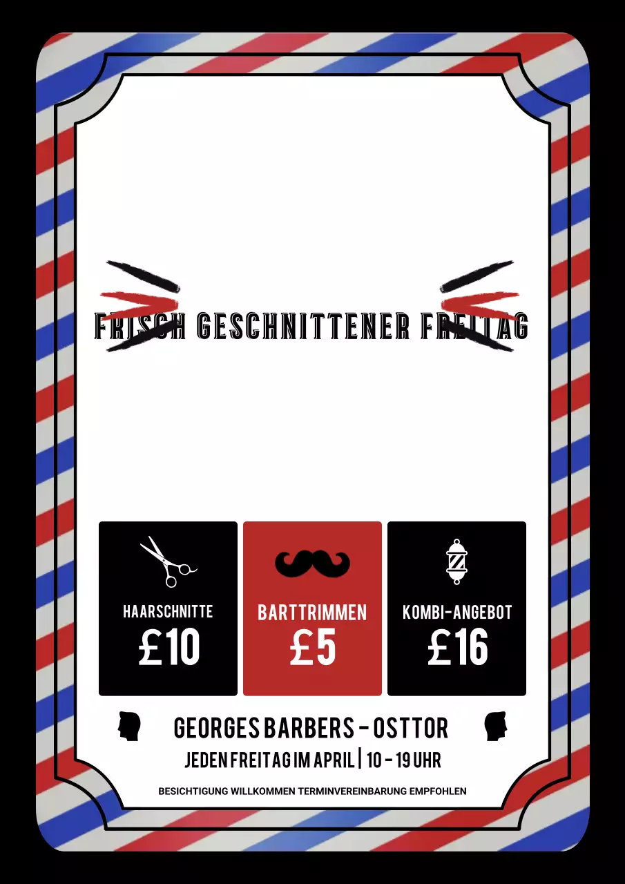 Red Classic Barber Promotion