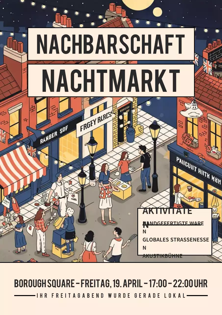 Blue Retro Markt-Event