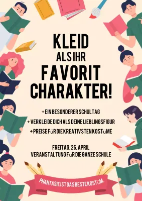 Beige Verspielte Schulveranstaltungsankündigung