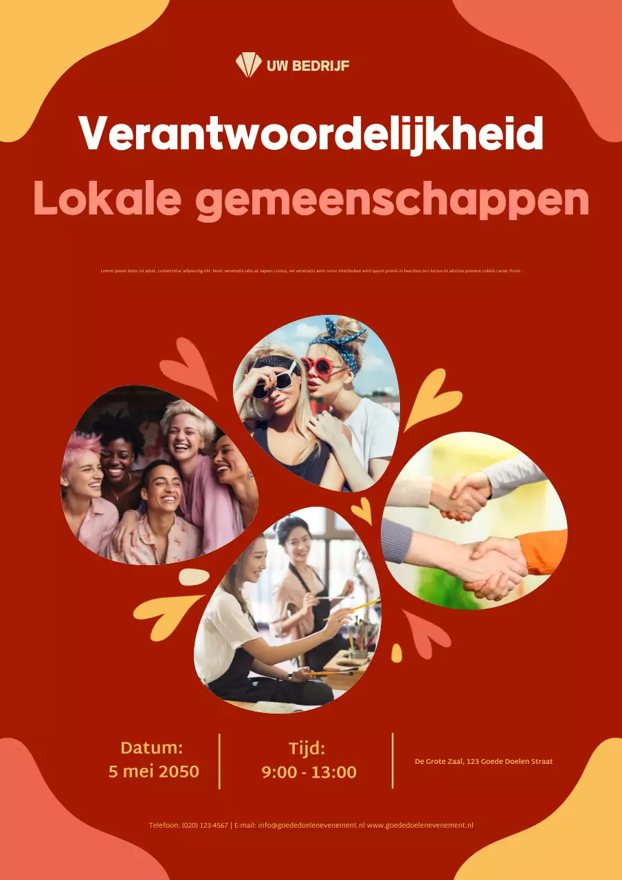 Promotieposter voor Orange Modern Community-evenement