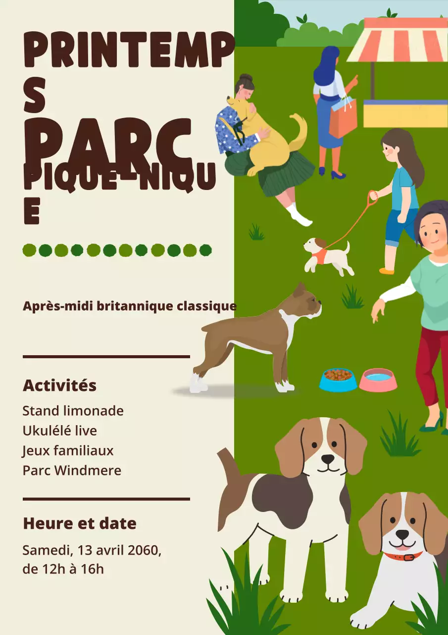 Pique-nique rétro vert