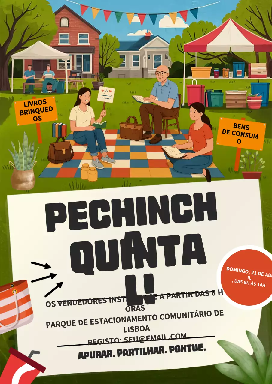 Promoção de venda de garagem retrô verde