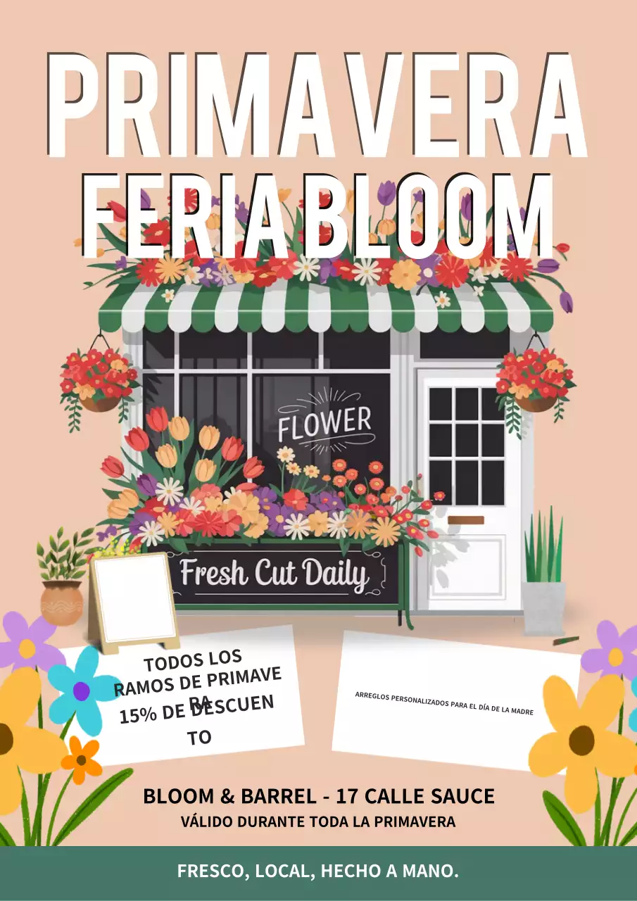 Promoción floral vintage beige