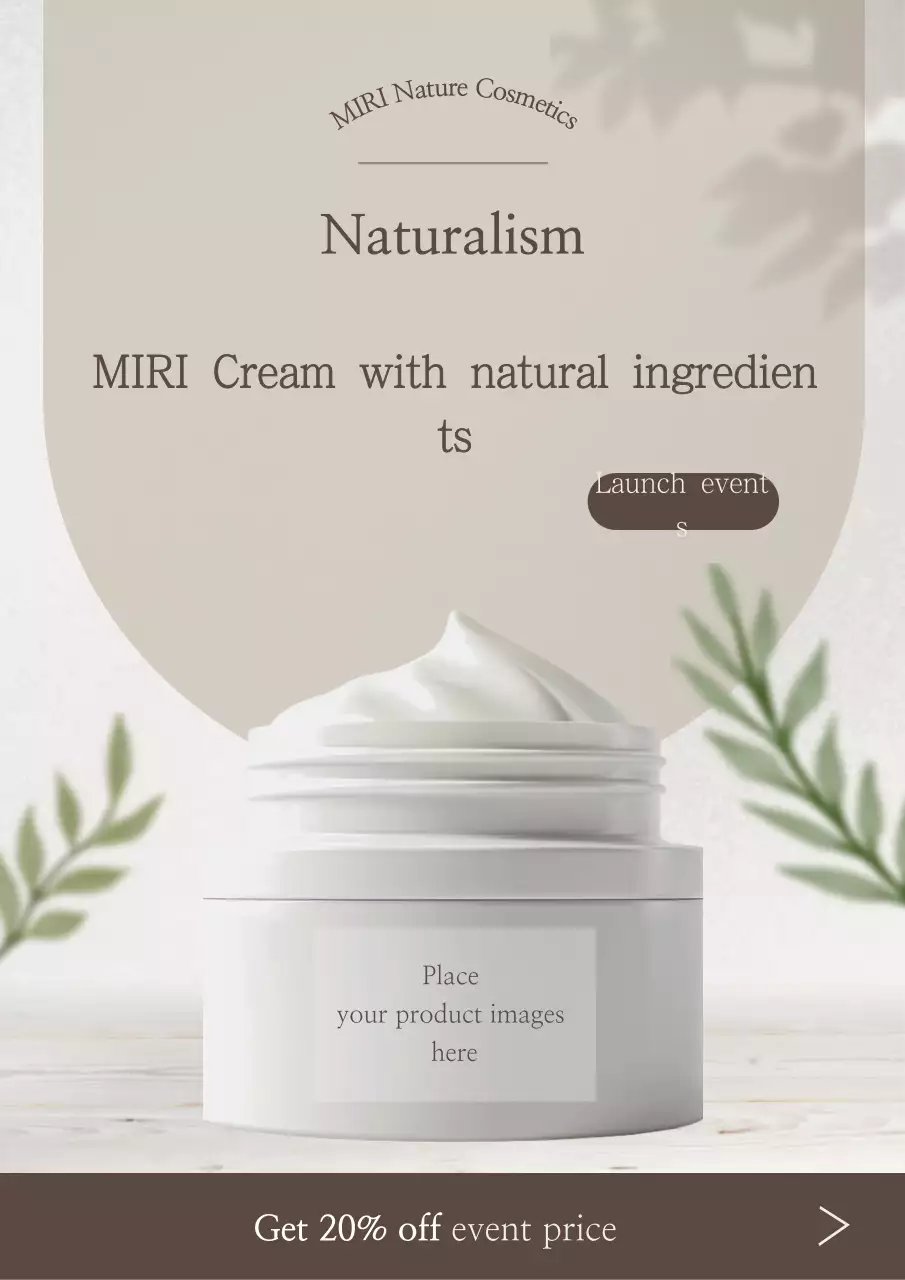 Beige Simple Cosmetics Event