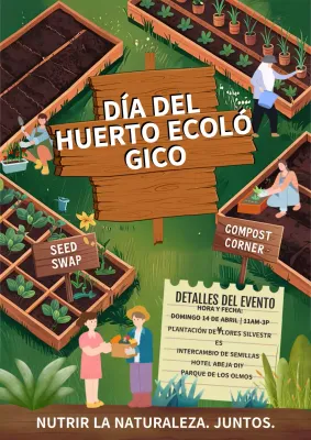 Evento de jardín rústico verde