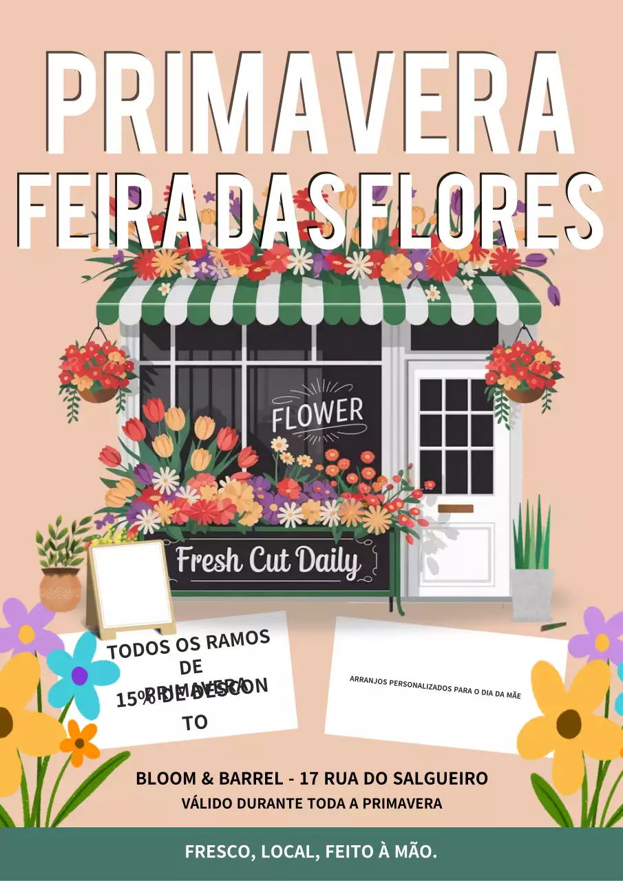 Promoção Floral Vintage Bege