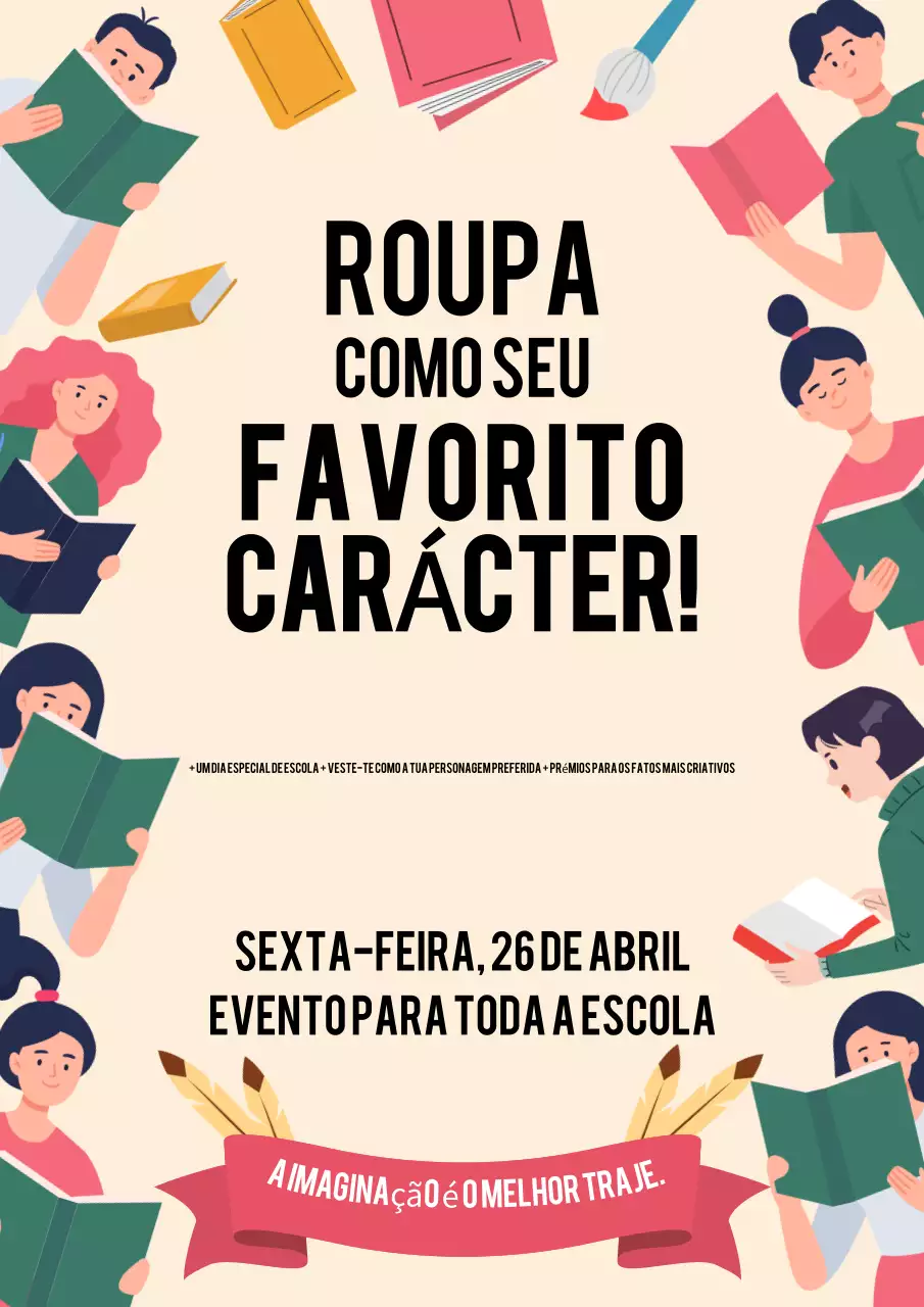 Anúncio do evento escolar Bege Playful
