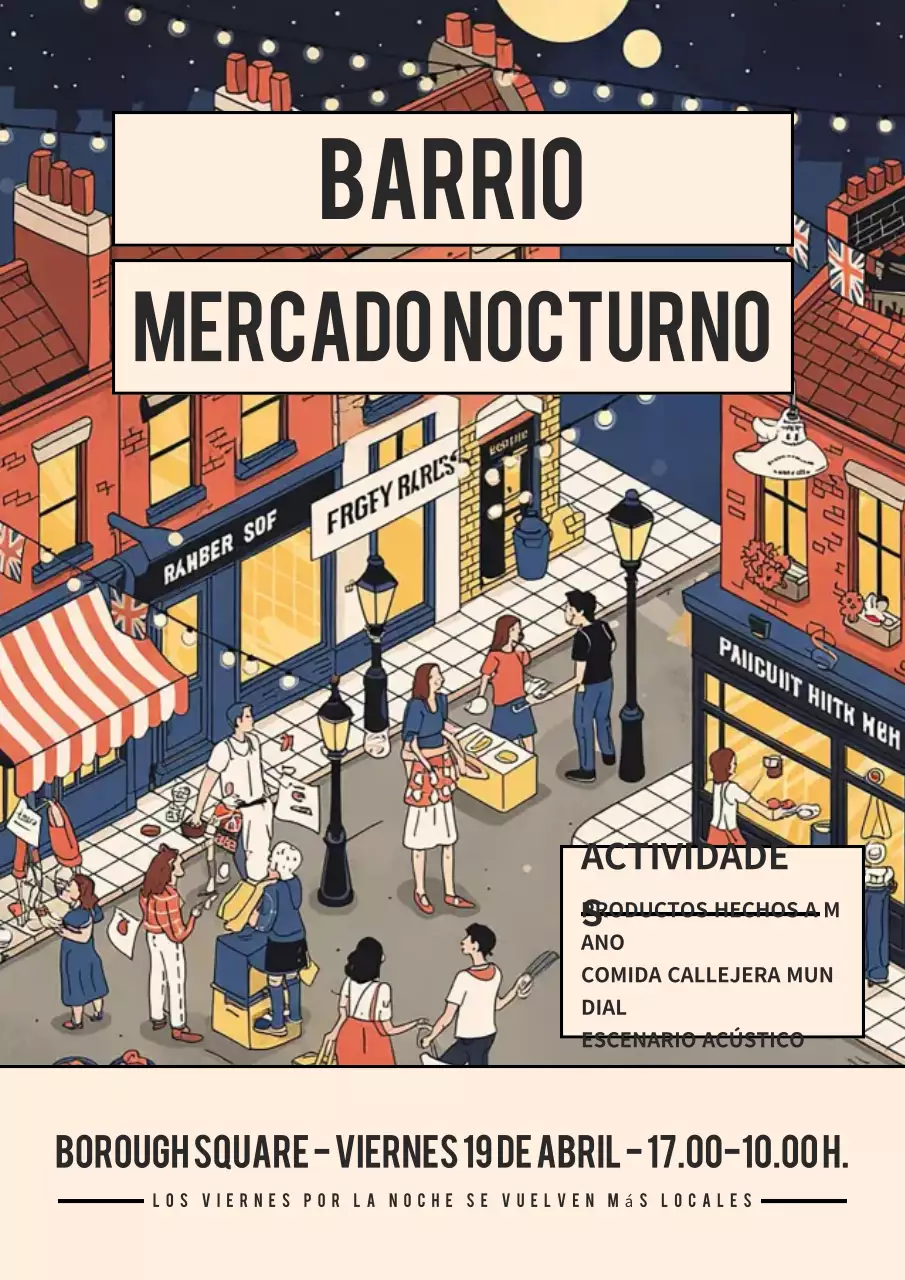 Evento del Mercado Retro Azul