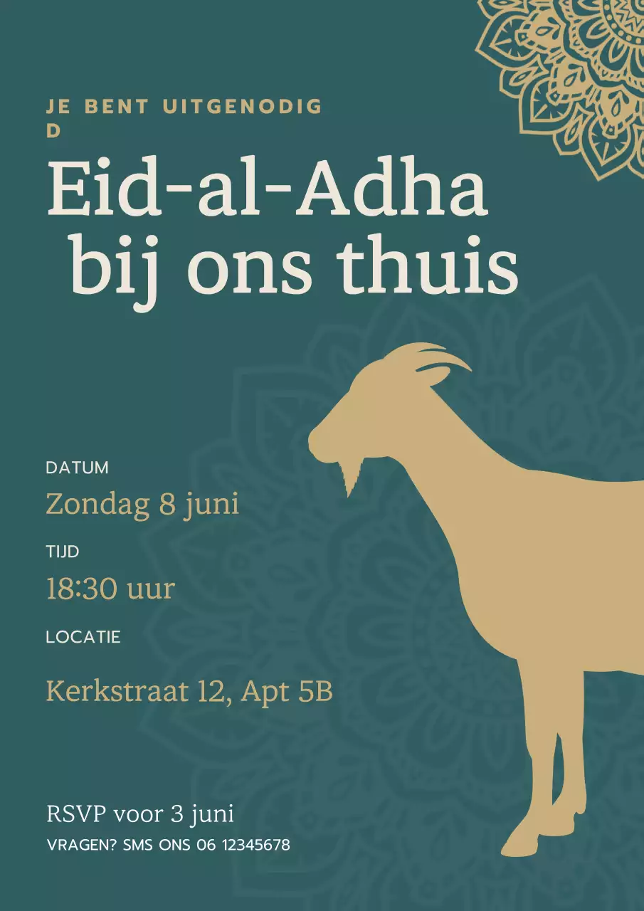 Teal Traditionele Vakantie Uitnodiging Poster