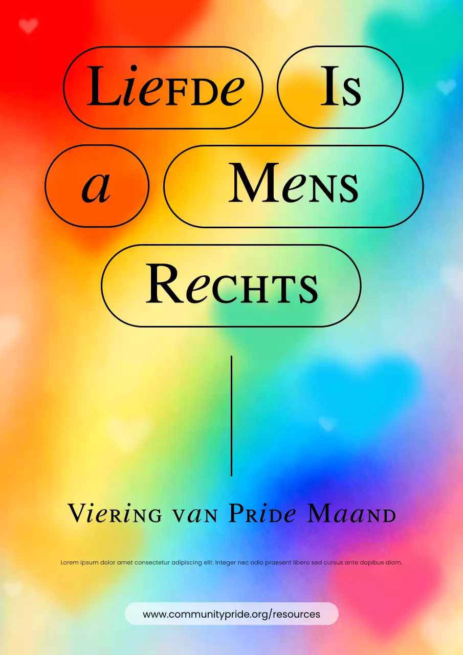 Regenbooggradiënt Bold Pride Love Poster