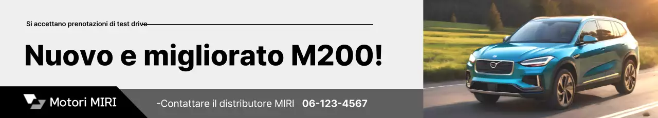 Pubblicità di auto moderna blu