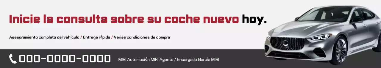 Anuncio de coche moderno gris