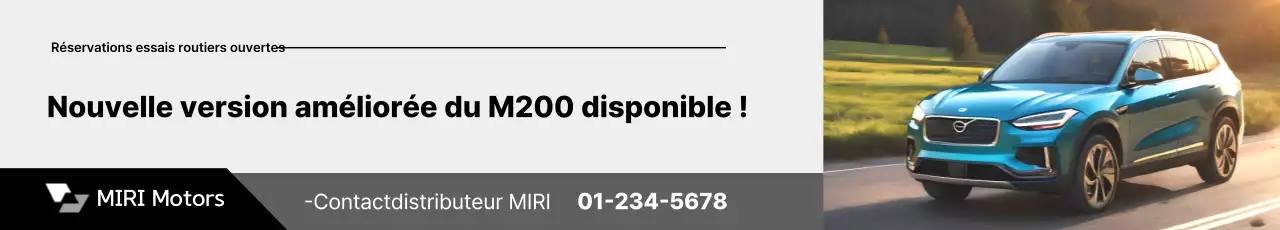 Publicité pour une voiture bleue moderne