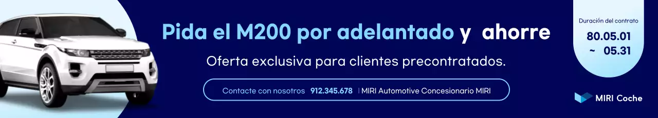 Promoción de coches modernos azules