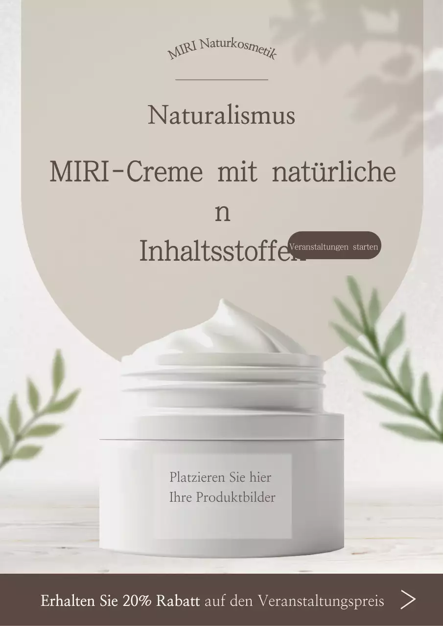 Beige Simple Cosmetics Event