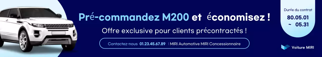 Promotion de voitures modernes bleues