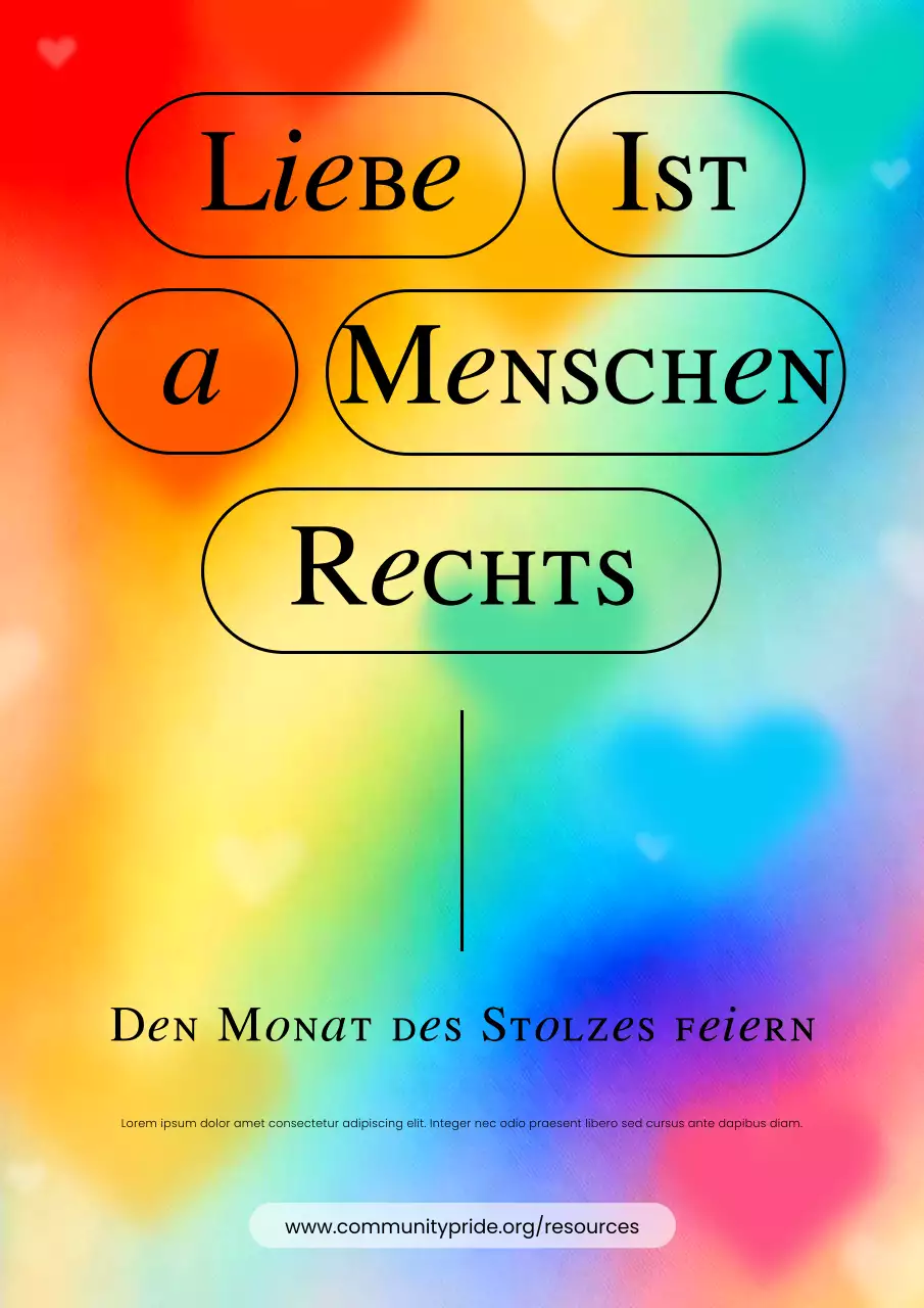 Regenbogen-Farbverlauf, mutige Stolz-Liebe Poster