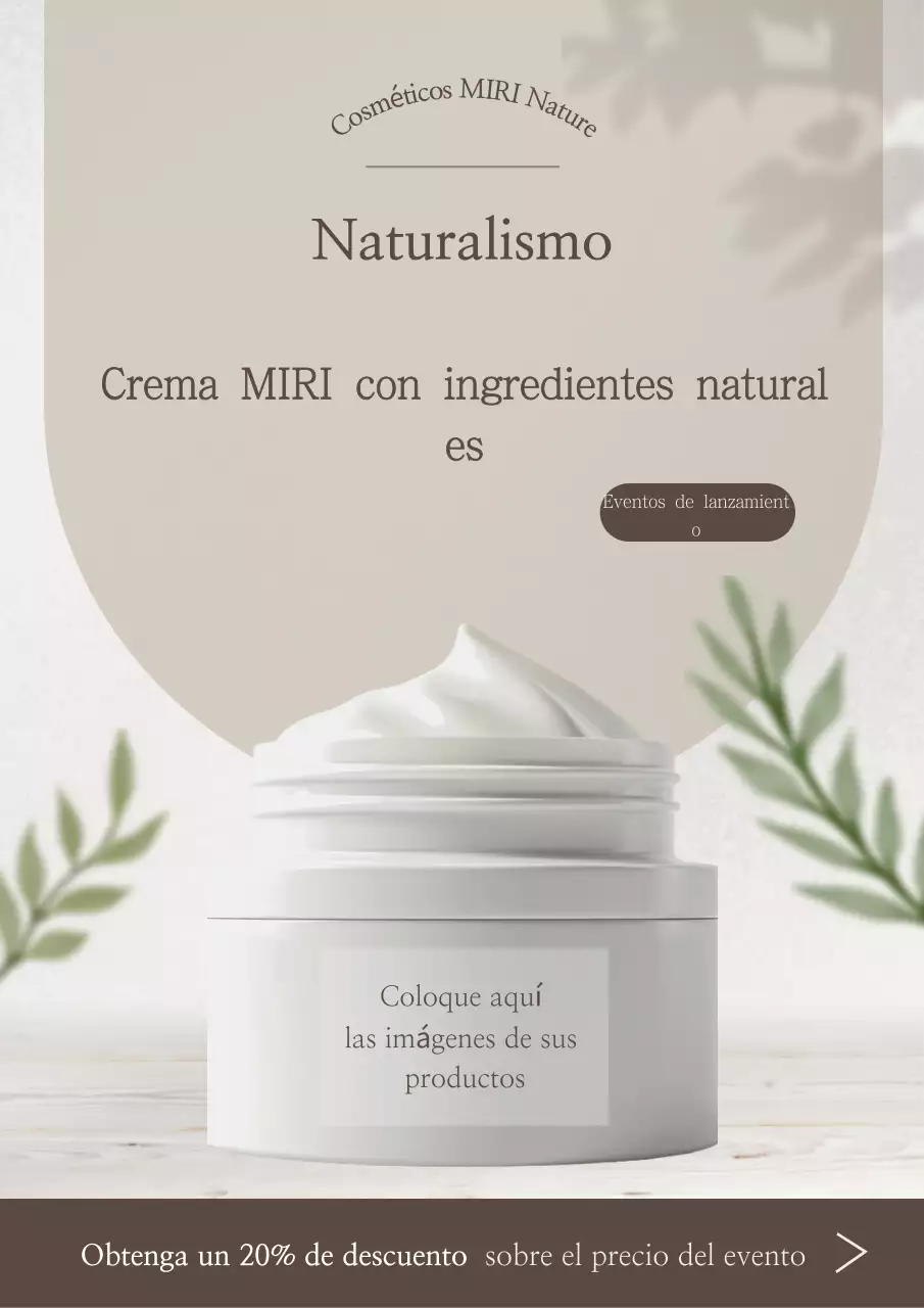 Evento de cosméticos sencillos en beige