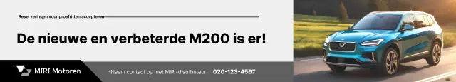 Blauwe moderne auto-advertentie