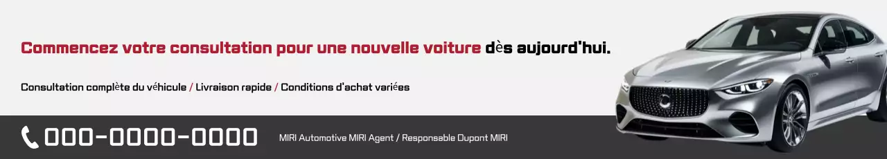 publicité pour une voiture grise moderne