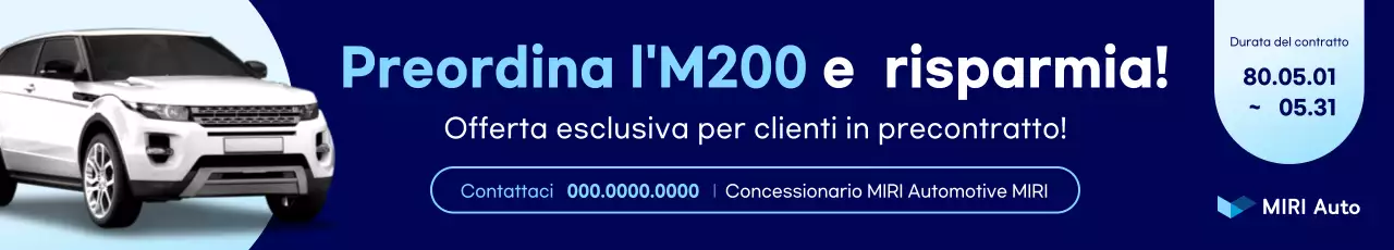 Promozione auto moderna blu