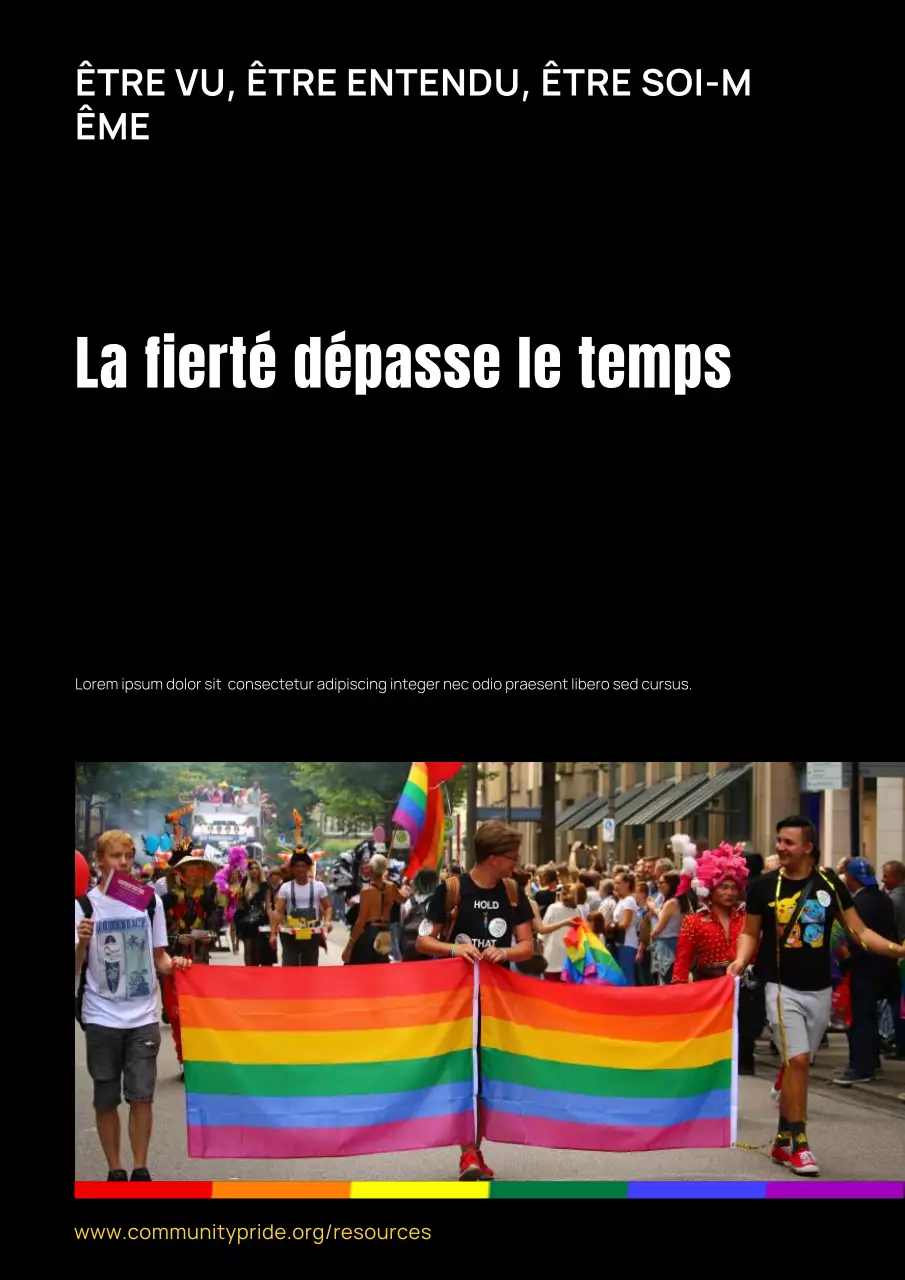 Affiche géométrique arc-en-ciel de la fierté