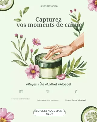 Promotion de soins botaniques à la menthe pour l'été de juin