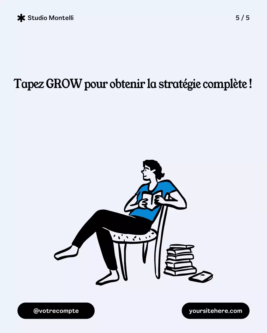 Publication Instagram du guide du public moderne bleu