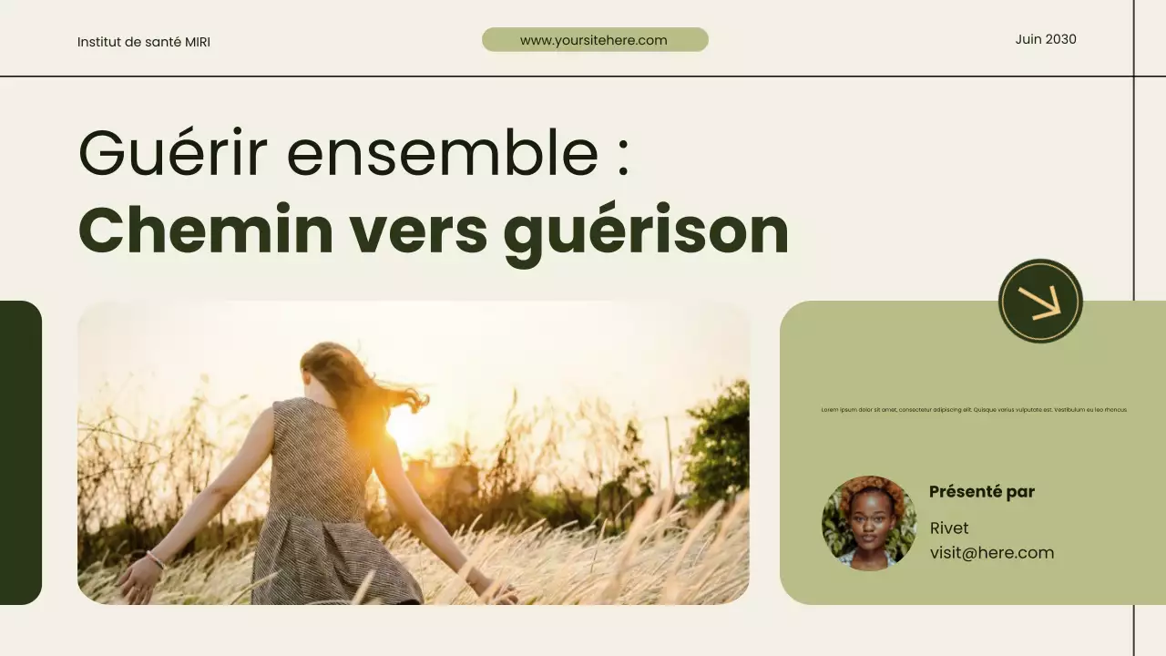 Présentation sur la promotion de la santé et du rétablissement modernes et écologiques