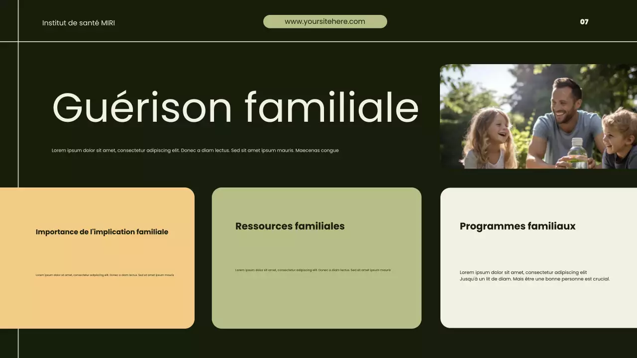 Présentation sur la promotion de la santé et du rétablissement modernes et écologiques