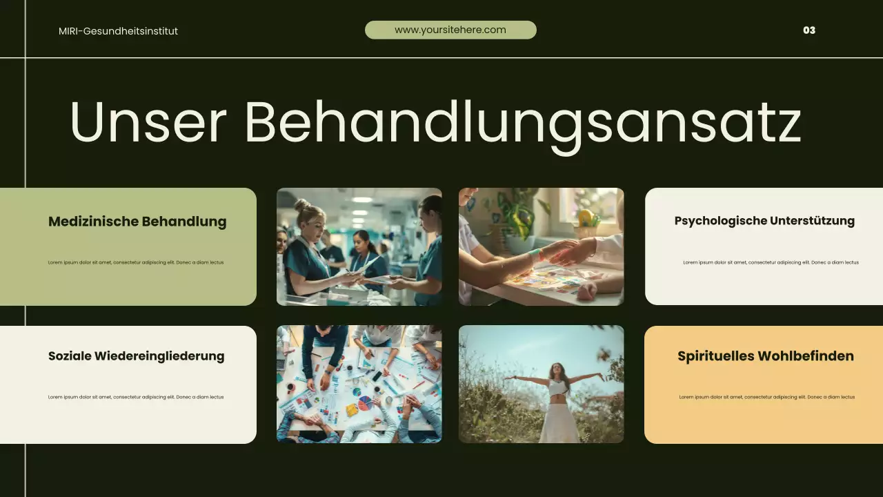 Präsentation zur Förderung moderner grüner Gesundheit und Genesung