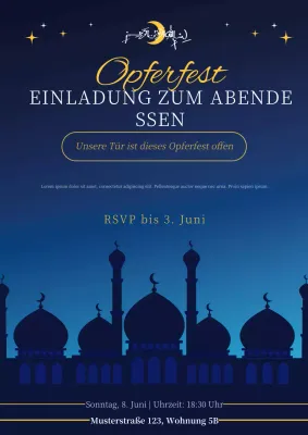 EID-AL-ADHA-Einladung RSVP Poster