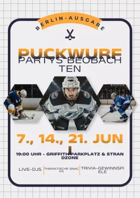 Werbeplakat für modernes Hockey-Event