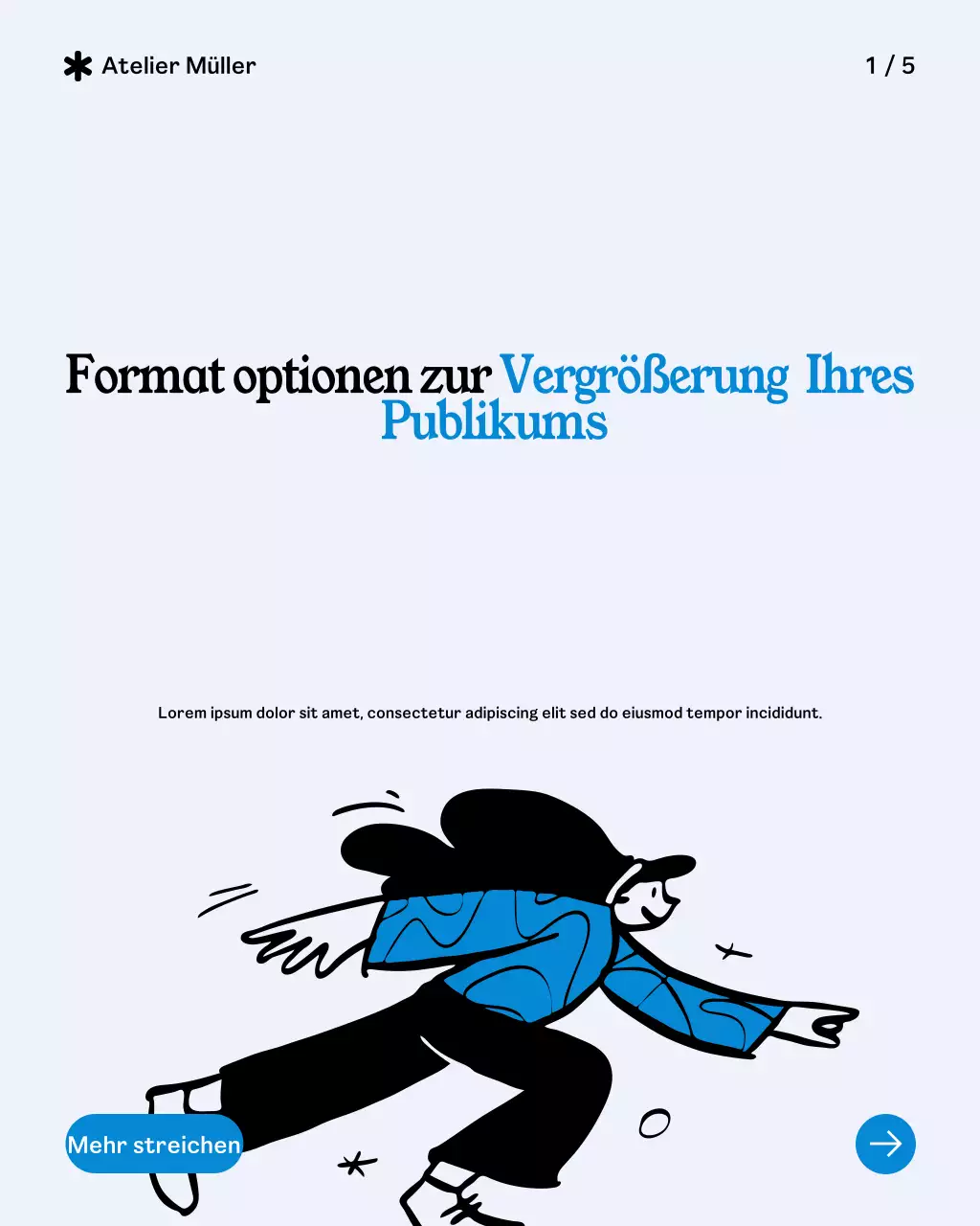 Blue Modern Audience Guide Instagram-Beitrag