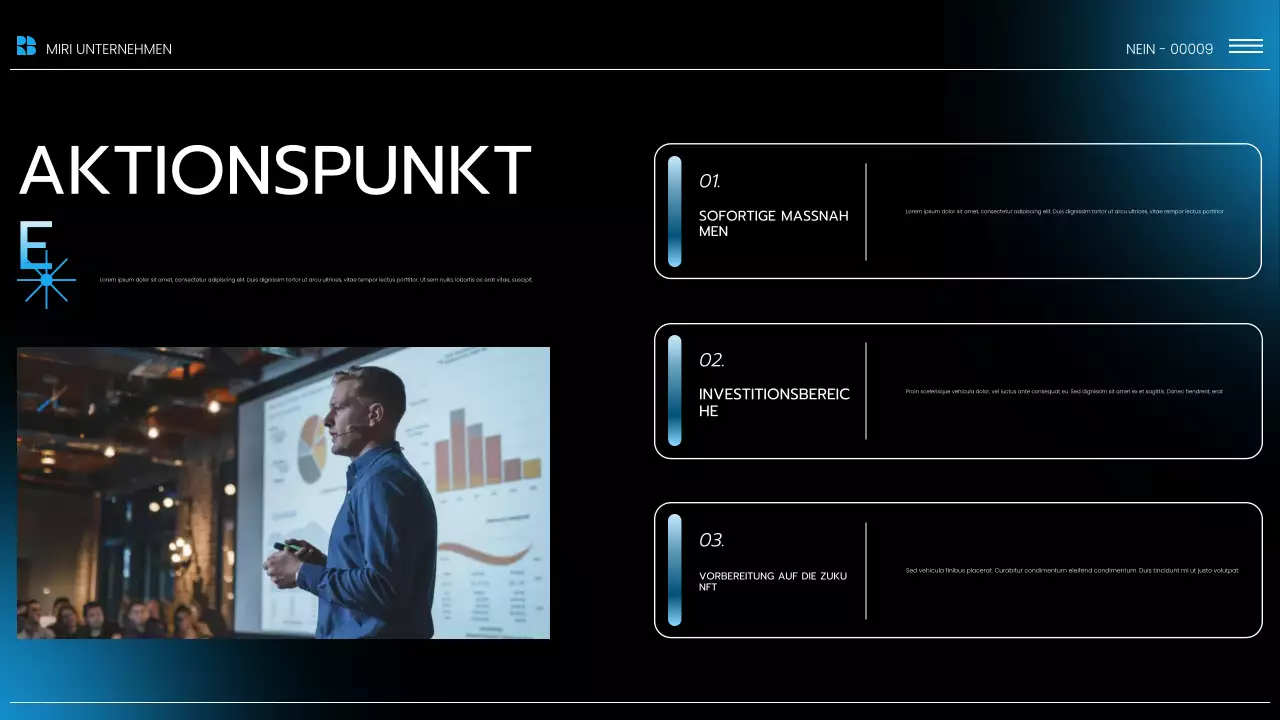 Präsentation des Blue Modern Market Trends Report