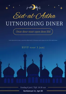 EID-AL-ADHA Uitnodiging RSVP Poster