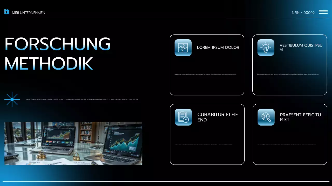 Präsentation des Blue Modern Market Trends Report