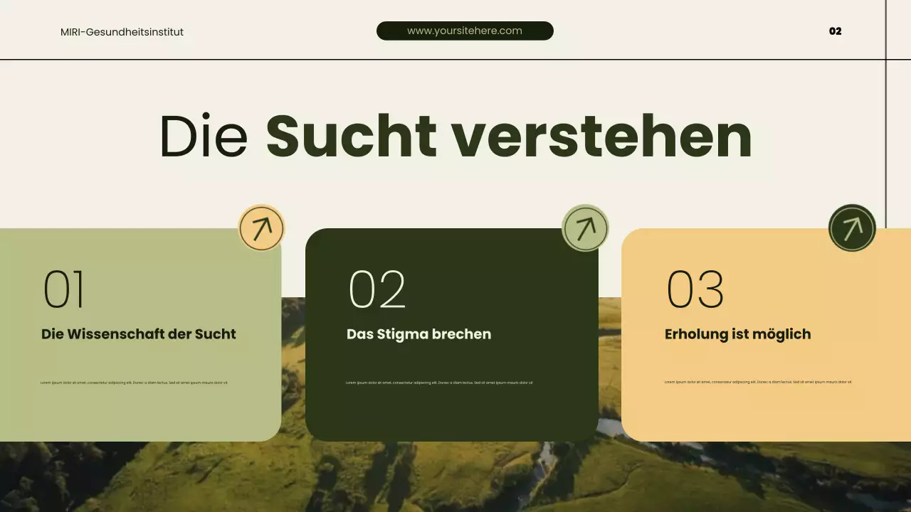 Präsentation zur Förderung moderner grüner Gesundheit und Genesung