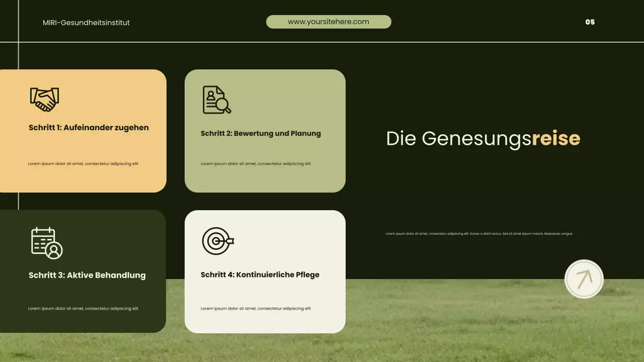 Präsentation zur Förderung moderner grüner Gesundheit und Genesung