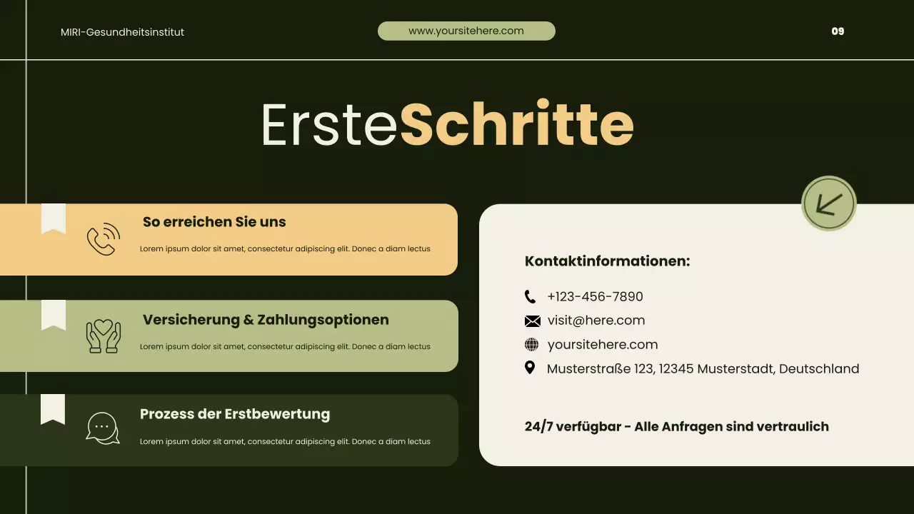 Präsentation zur Förderung moderner grüner Gesundheit und Genesung