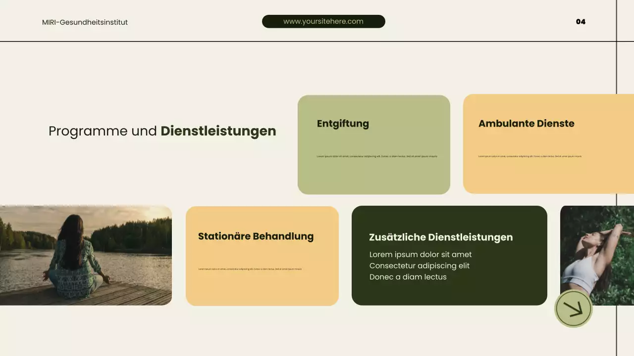 Präsentation zur Förderung moderner grüner Gesundheit und Genesung