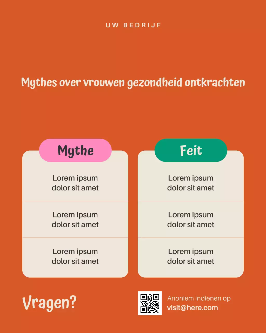 Instagram-bericht met de Orange Bold Health Guide