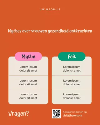 Instagram-bericht met de Orange Bold Health Guide