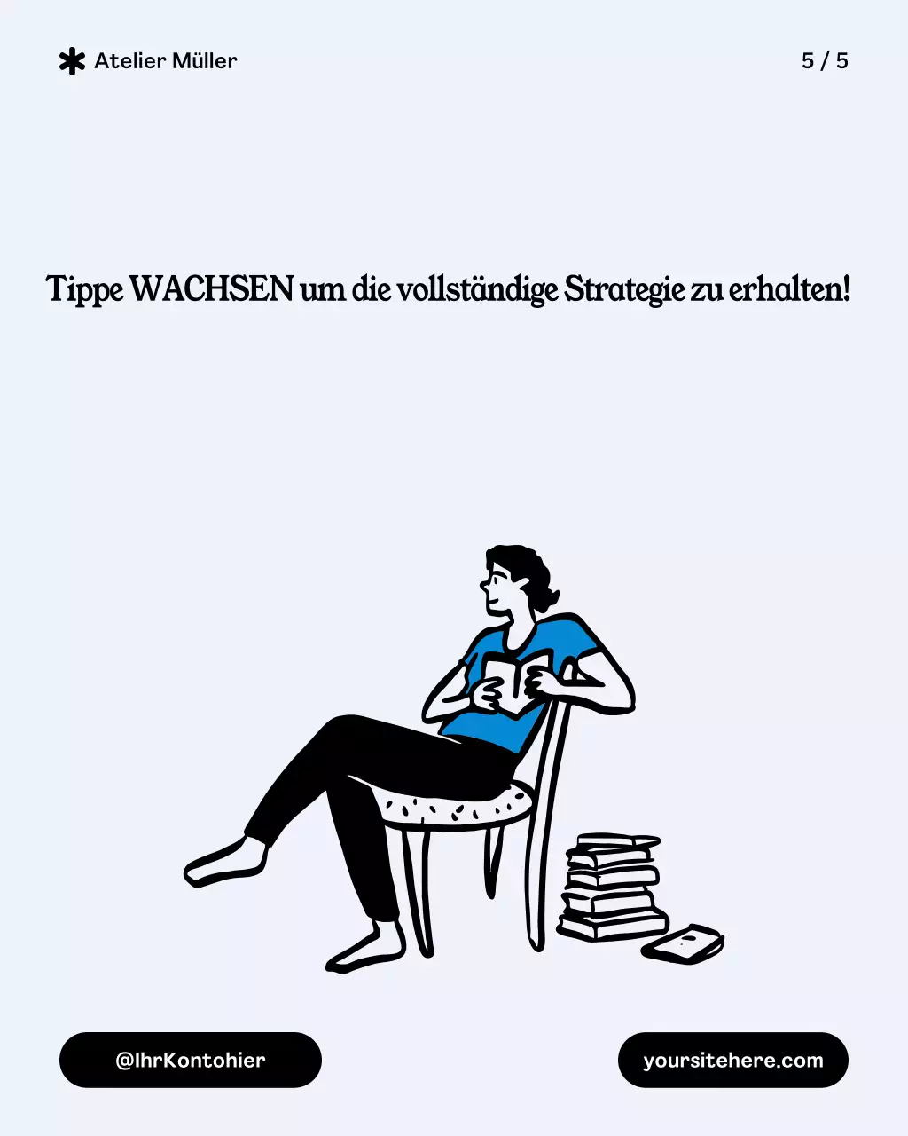 Blue Modern Audience Guide Instagram-Beitrag