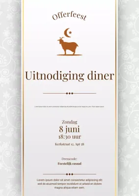 Eid Al Adha Uitnodiging Webposter